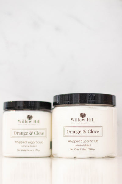 Willow Hill Soap Company Orange and Clove scented whipped sugar scrub