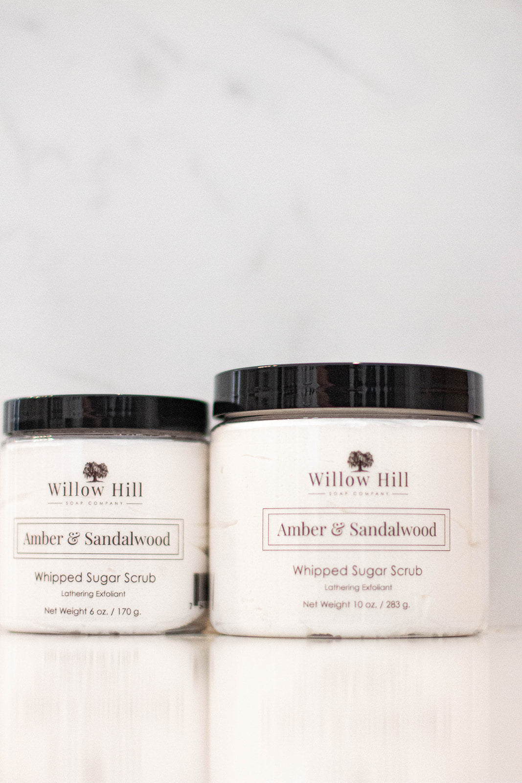 Willow Hill Soap Company Amber and Sandalwood whipped sugar scrub