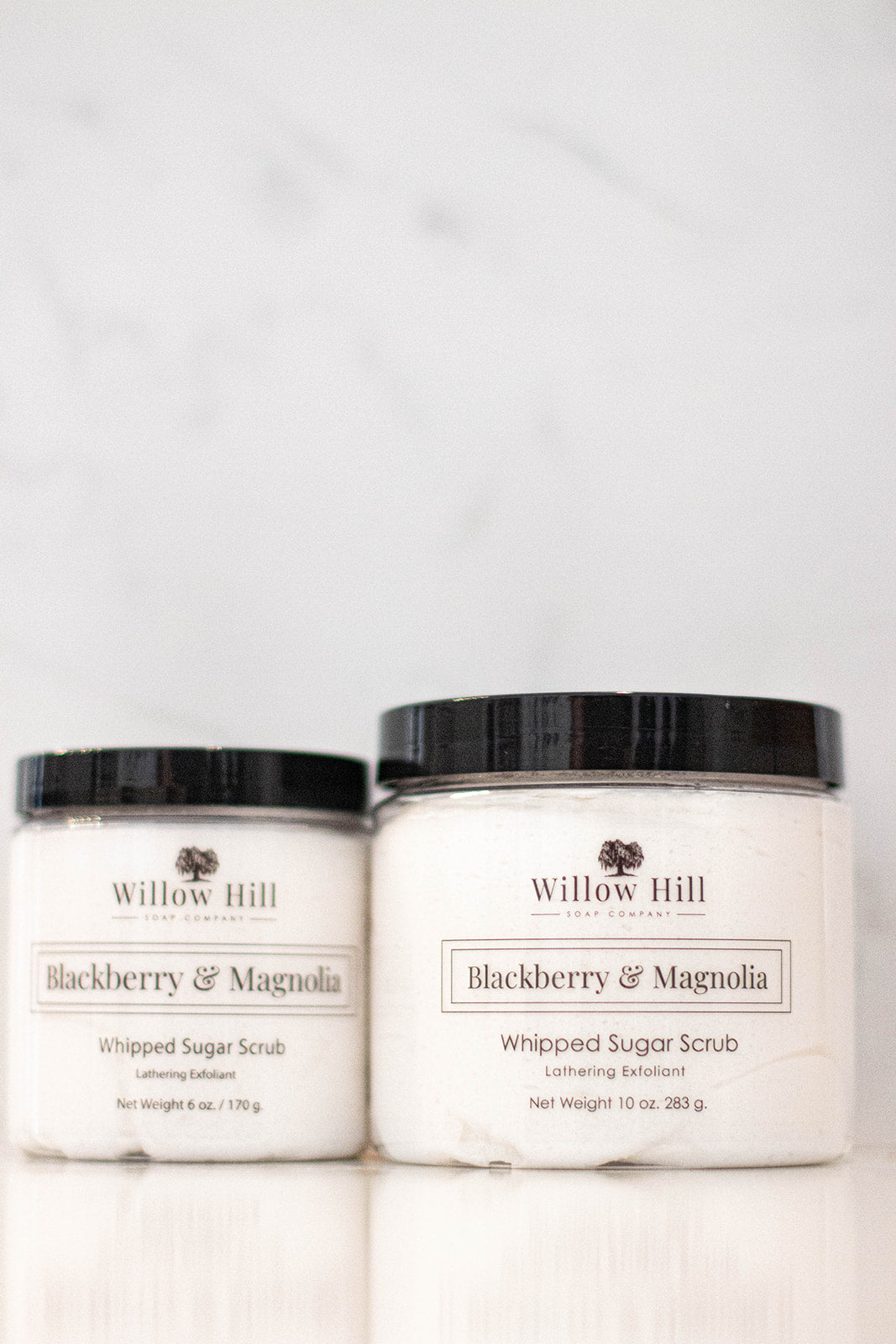 Willow Hill Soap Company Blackberry and Magnolia whipped sugar scrub