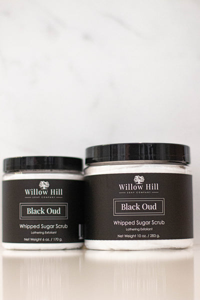 Willow Hill Soap Company Black Oud whipped sugar scrub