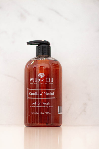 Willow Hill Soap Company Vanilla and Merlot hand and body wash 