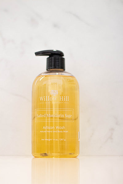 Willow Hill Soap Company Salted Mandarin Sage hand and body wash