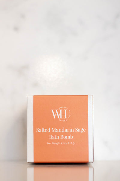 Willow Hill Soap Company Salted Mandarin Sage bath bomb