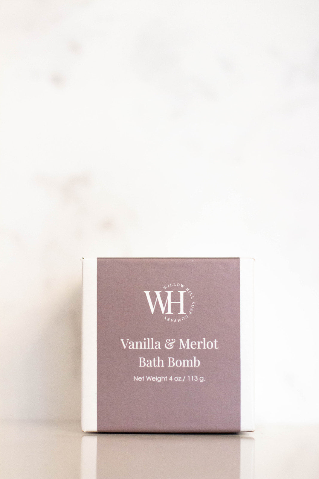 Willow Hill Soap Company Vanilla and Merlot scented bath bomb