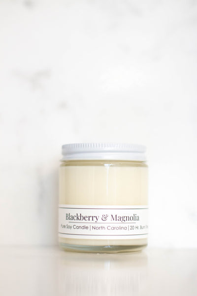 Willow Hill Soap Company 4 oz Blackberry and Magnolia soy candle