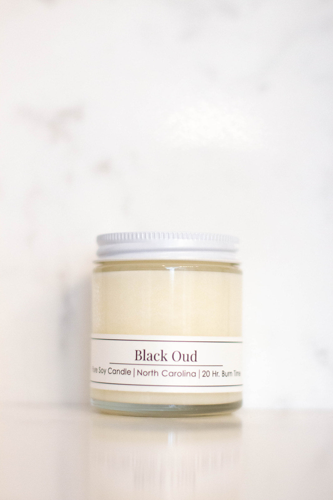 4 oz Black Oud soy candle by Willow Hill Soap Company 