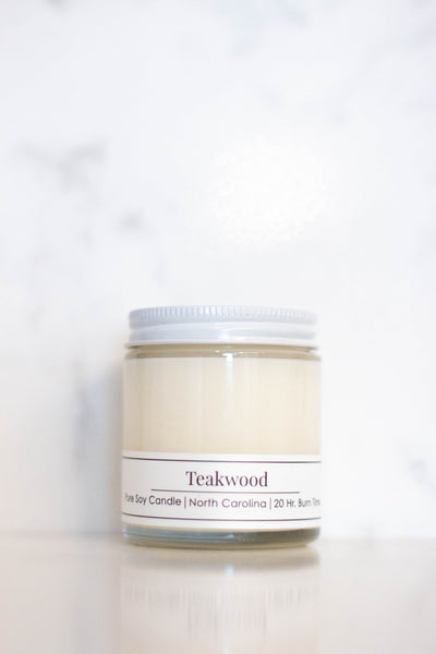 Willow Hill Soap Company Teakwood 4 oz soy candle