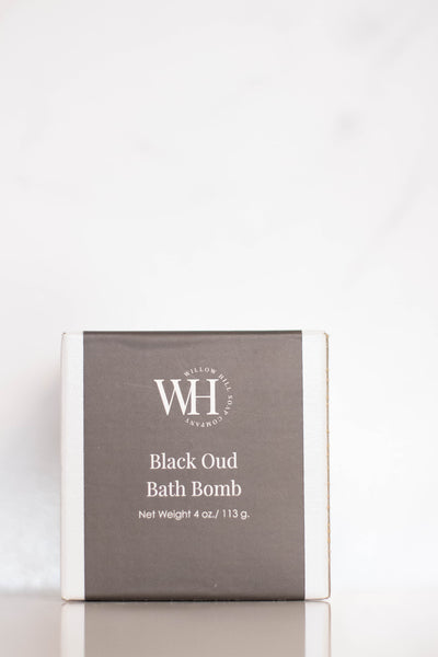 Willow Hill Soap Company Black Oud bath bomb package